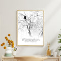 Wilmington North Carolina City Map Poster - GroovyGrove