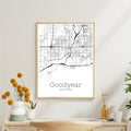 Goodyear Arizona City Map Poster - GroovyGrove