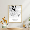 Renton Washington City Map Poster - GroovyGrove