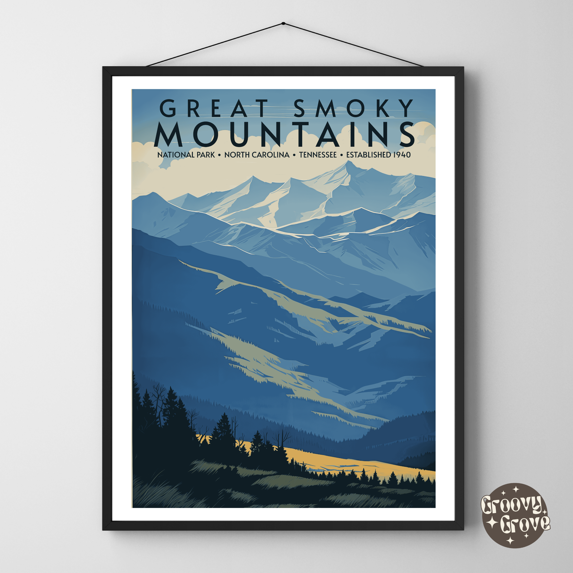 Great Smoky Mountains National Park Vintage Poster - GroovyGrove