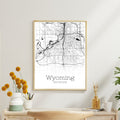 Wyoming Michigan City Map Poster - GroovyGrove