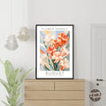 August Birthday Flower Market Poster - GroovyGrove