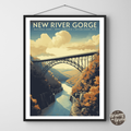 New River Gorge National Park Vintage Poster - GroovyGrove