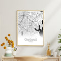 Garland Texas City Map Poster - GroovyGrove