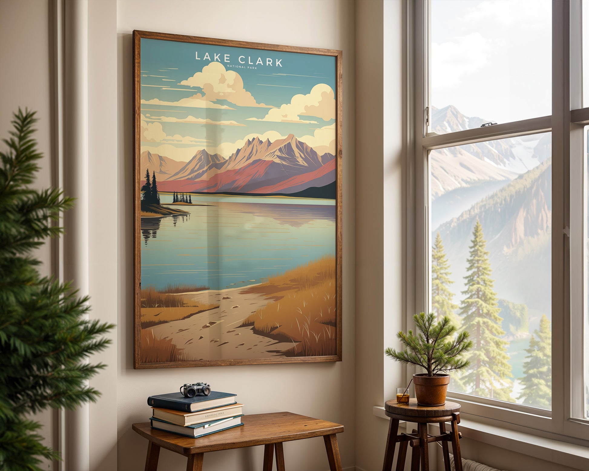 Lake Clark National Park Retro Poster - GroovyGrove