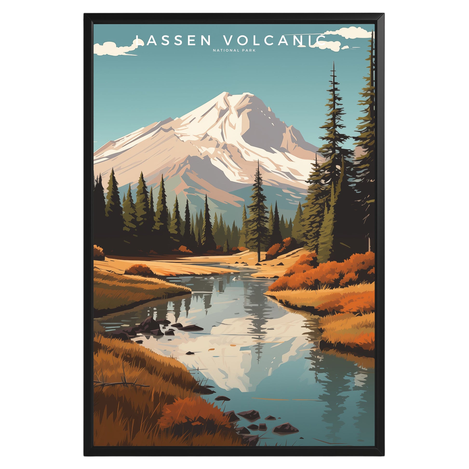 Lassen Volcanic National Park Retro Poster - GroovyGrove