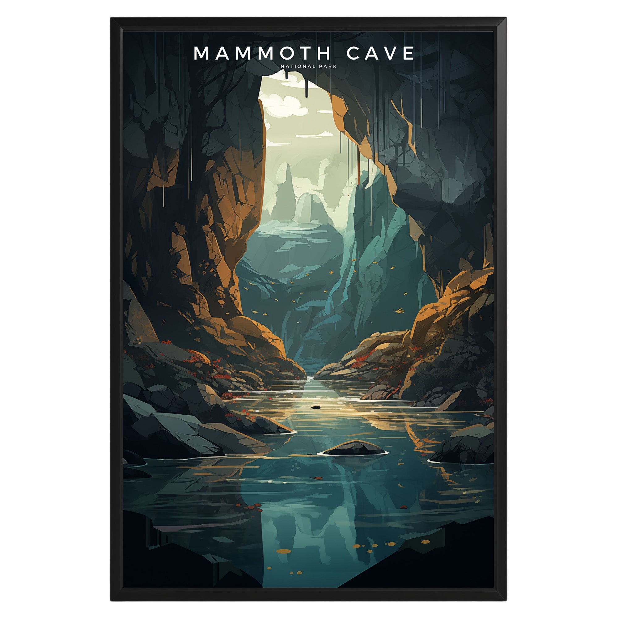 Mammoth Cave National Park Retro Poster - GroovyGrove