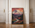 Mount Rainier National Park Retro Poster - GroovyGrove