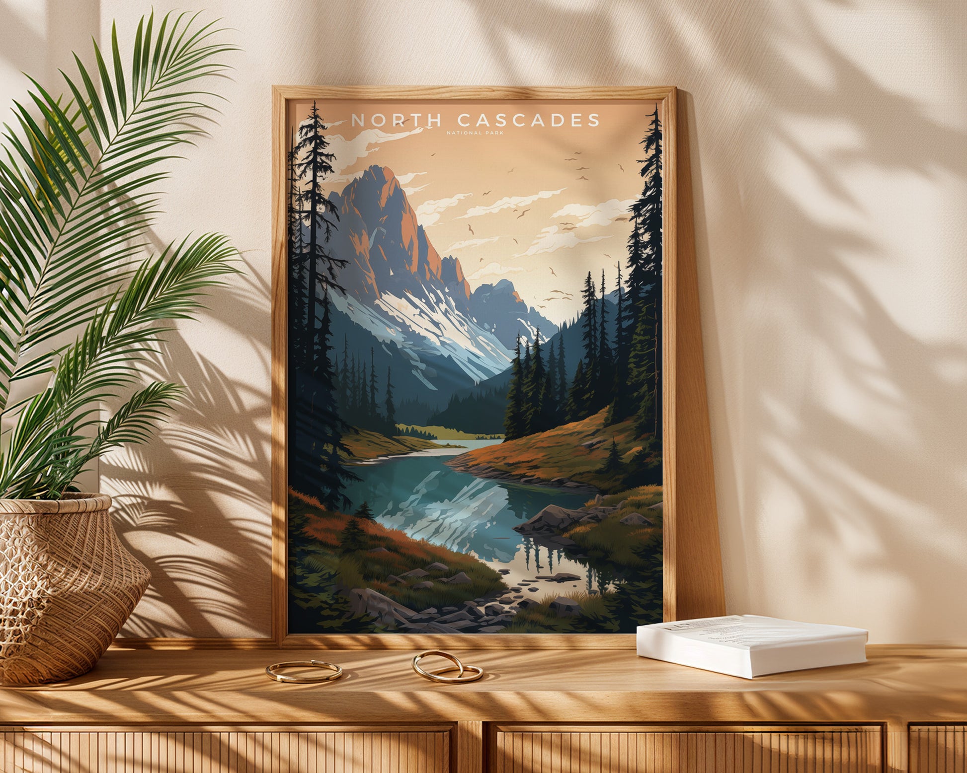 North Cascades National Park Retro Poster - GroovyGrove