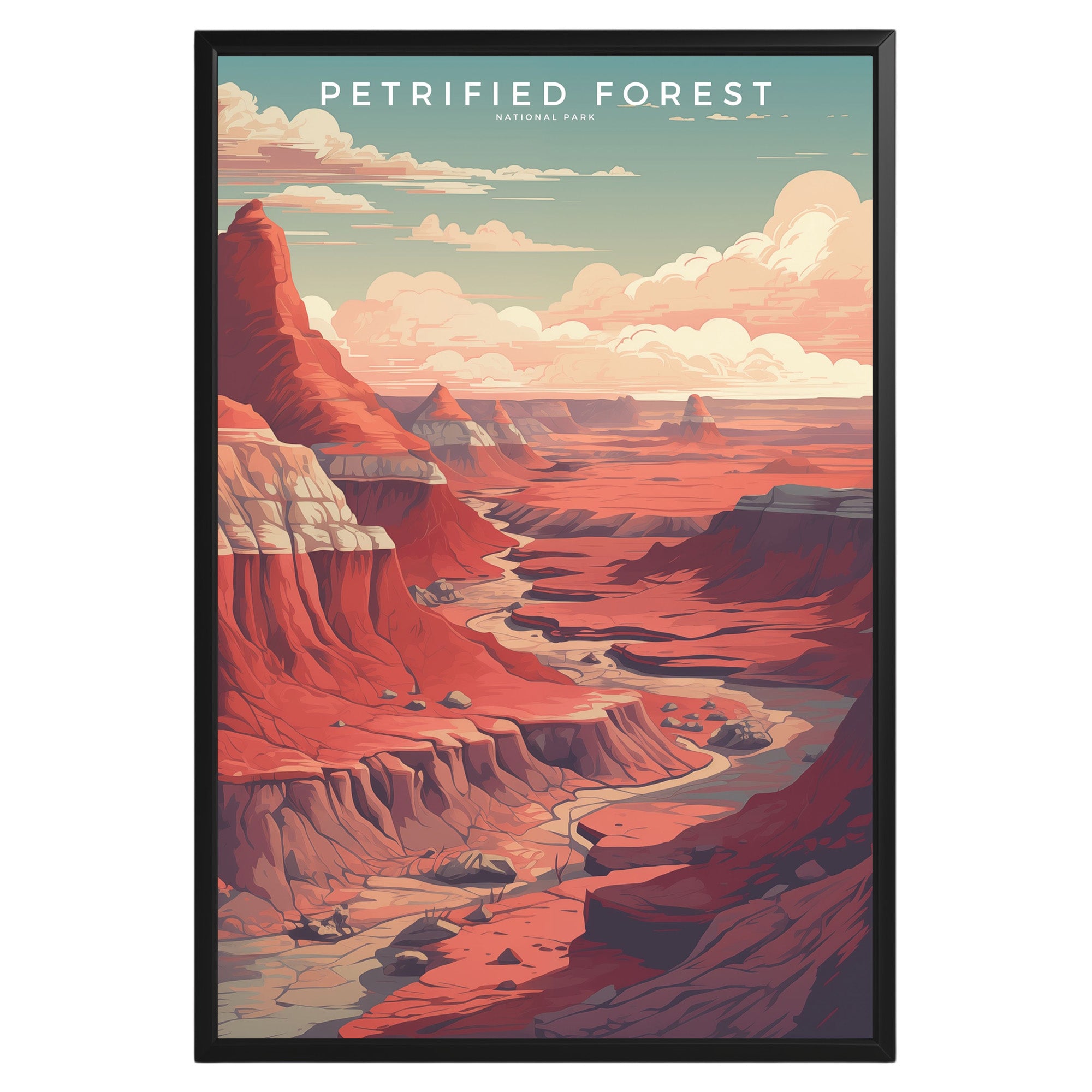 Petrified Forest National Park Retro Poster - GroovyGrove