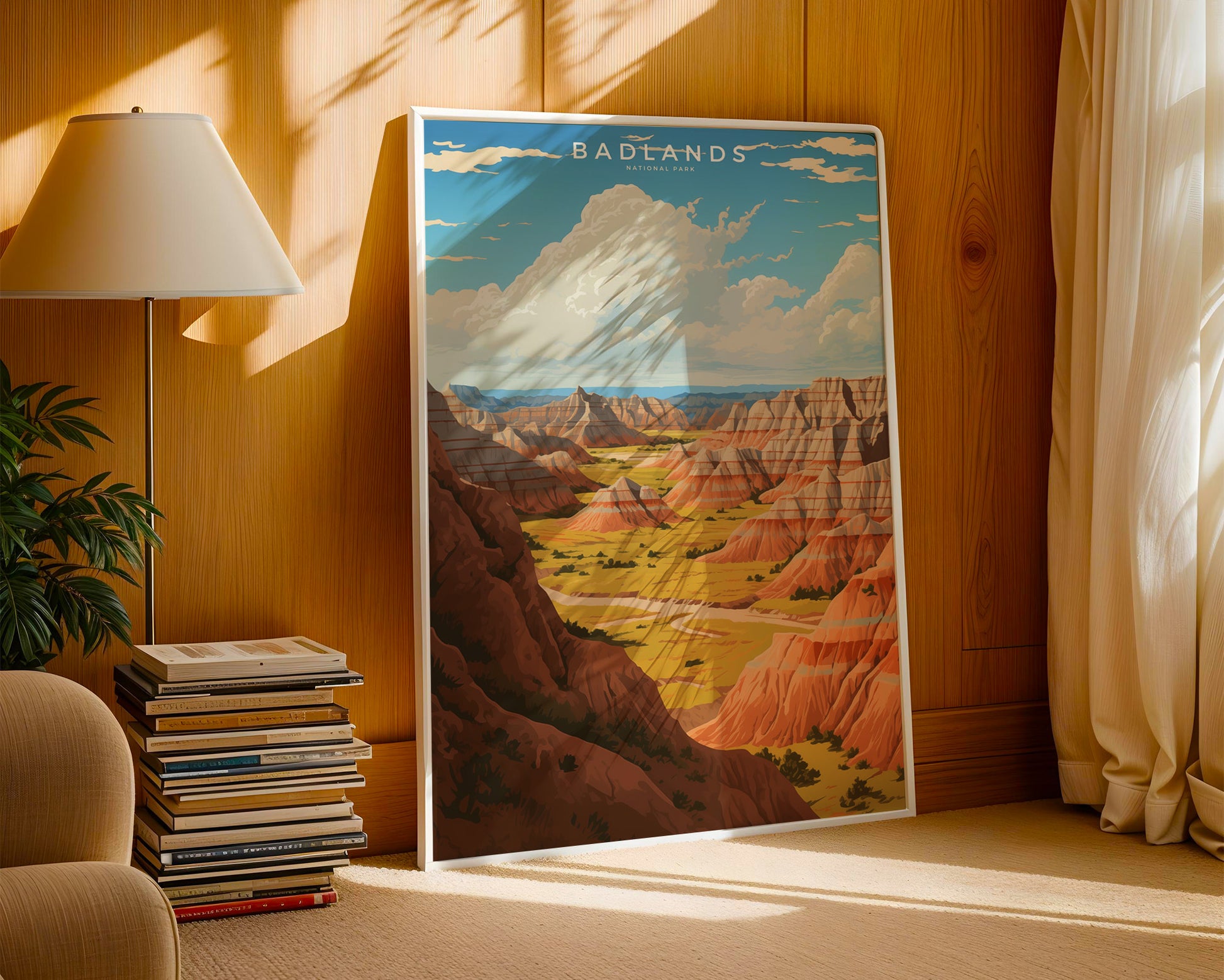 Badlands National Park Retro Poster - GroovyGrove