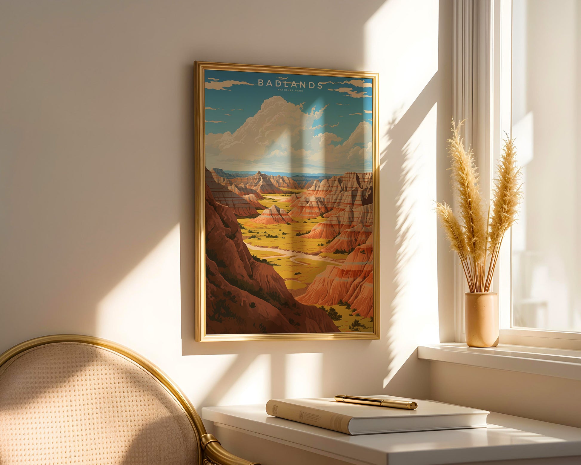 Badlands National Park Retro Poster - GroovyGrove