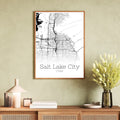 Salt lake City Utah City Map Poster - GroovyGrove