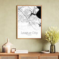 League City Texas Map Poster - GroovyGrove