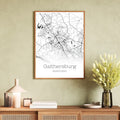 Gaithersburg Maryland City Map Poster - GroovyGrove