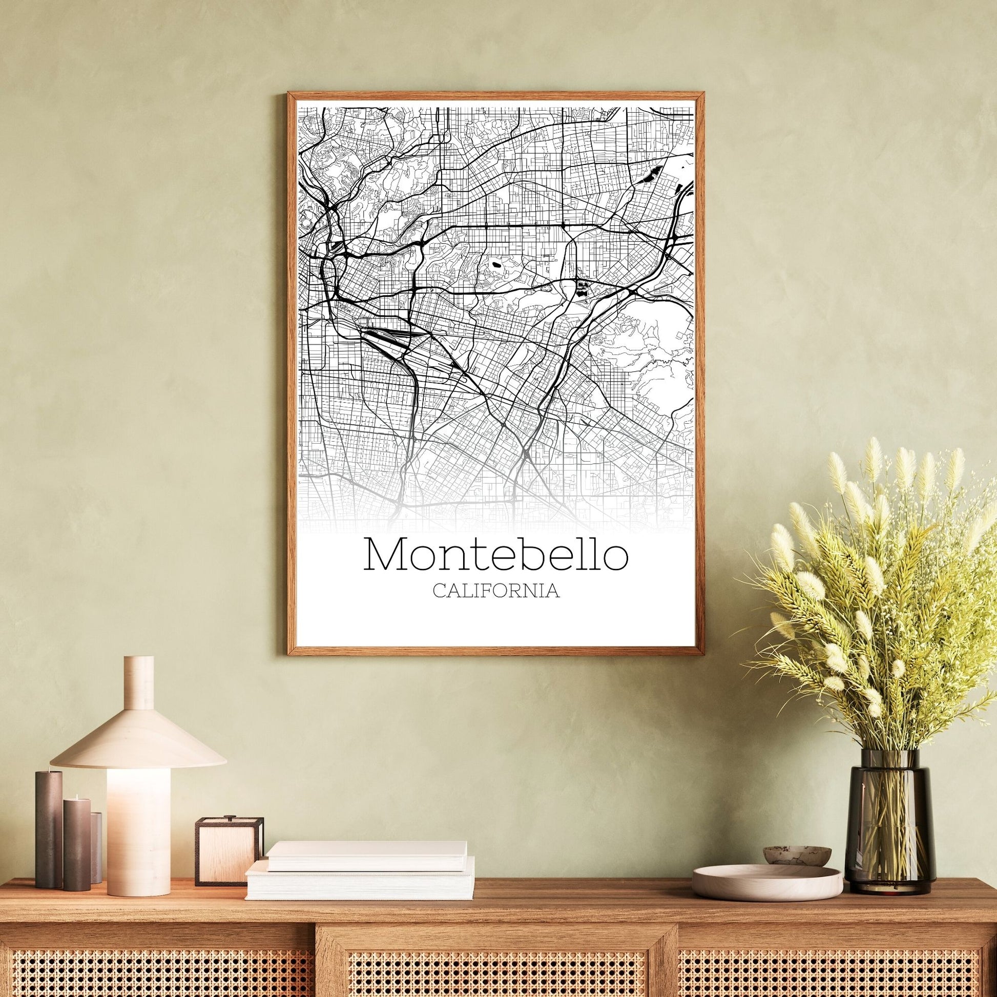 Montebello California City Map Poster - GroovyGrove