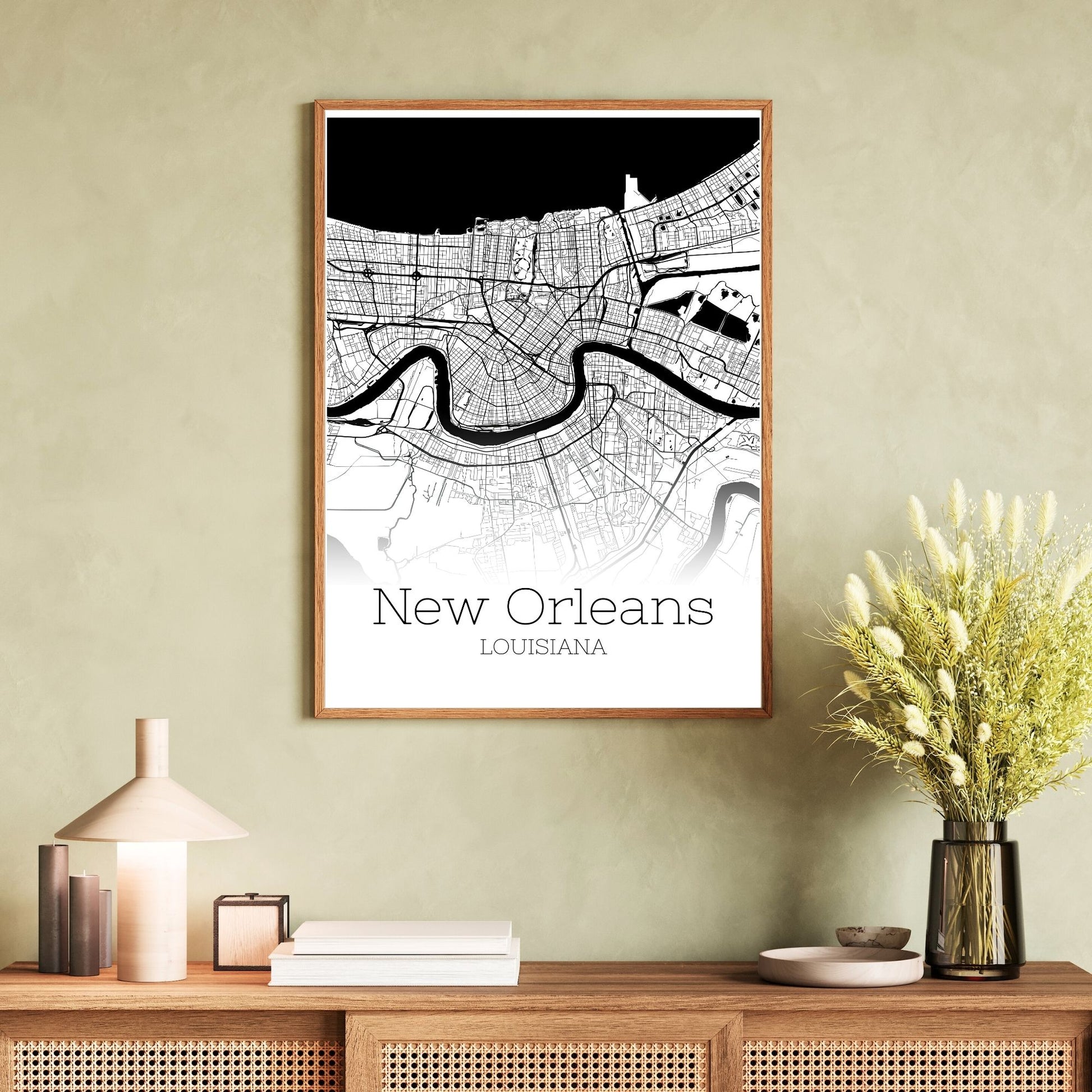 New Orleans Louisiana City Map Poster - GroovyGrove