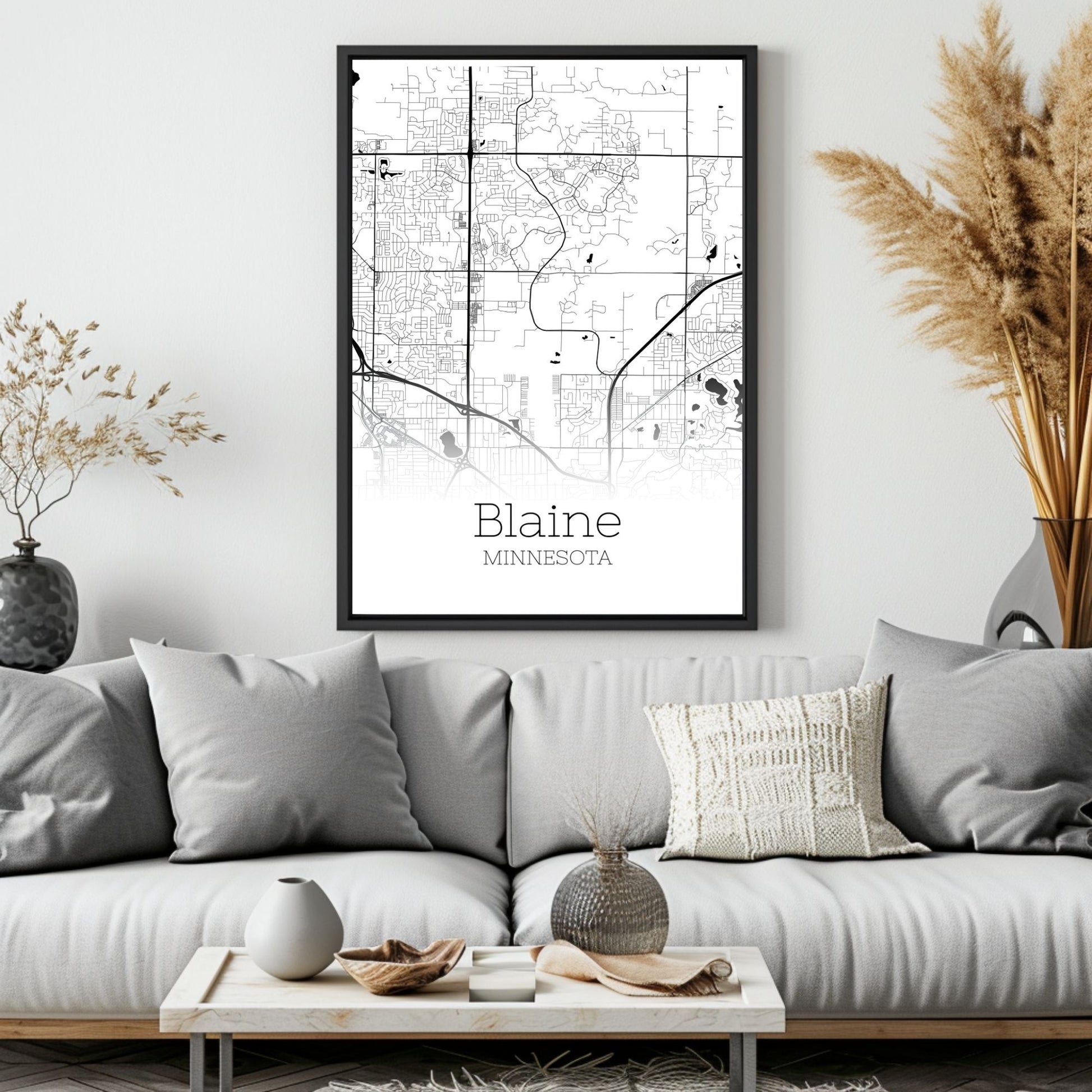 Blaine Minnesota City Map Poster - GroovyGrove