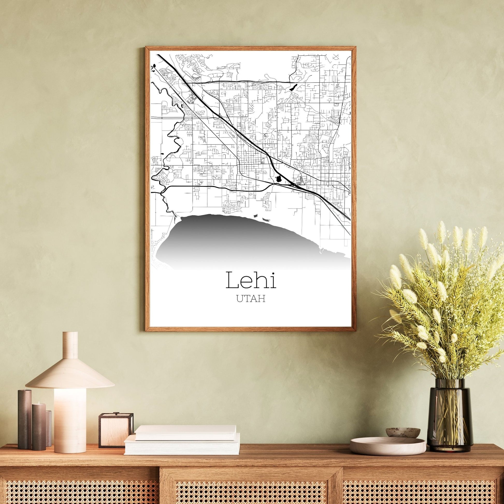 Lehi Utah City Map Poster - GroovyGrove