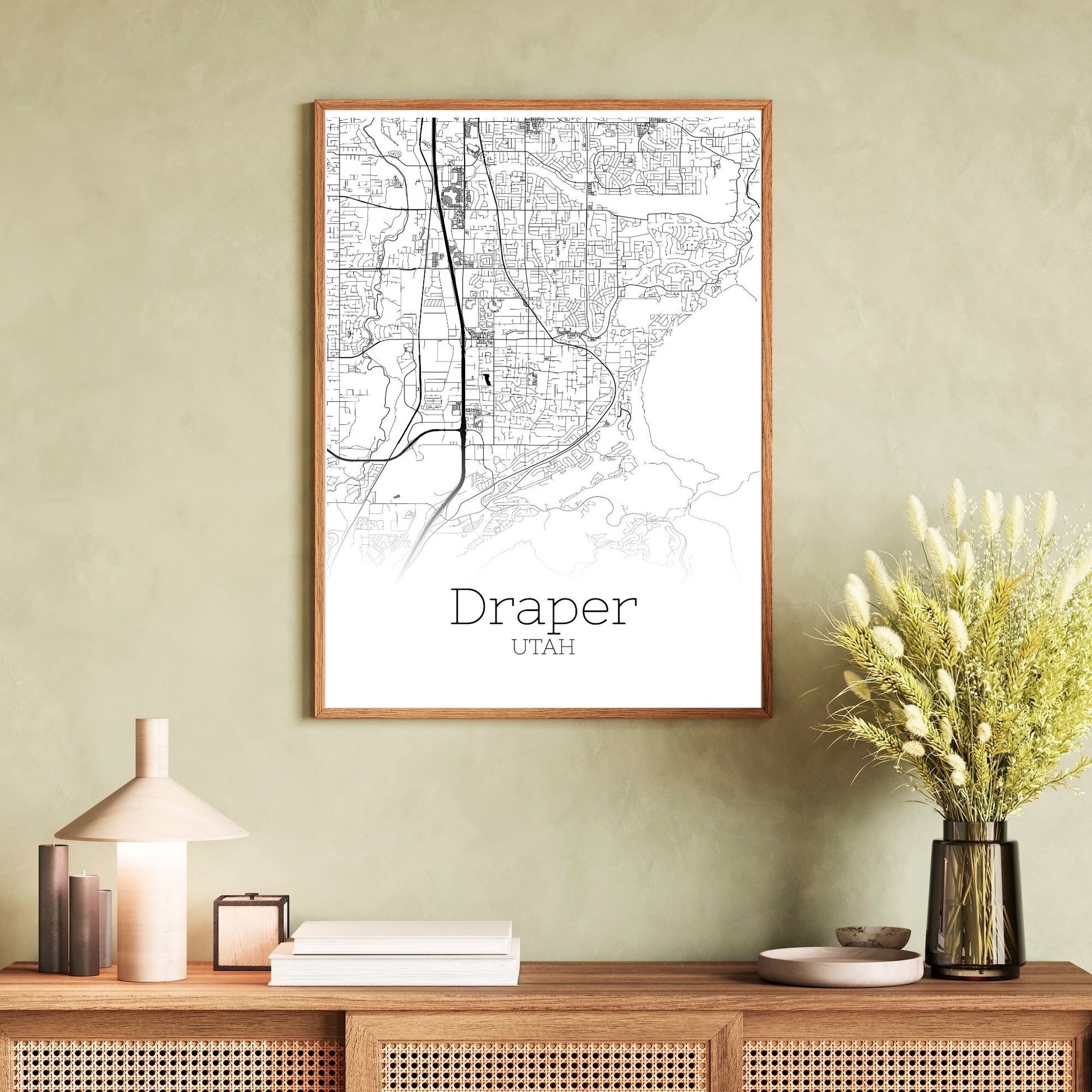 Draper Utah City Map Poster - GroovyGrove