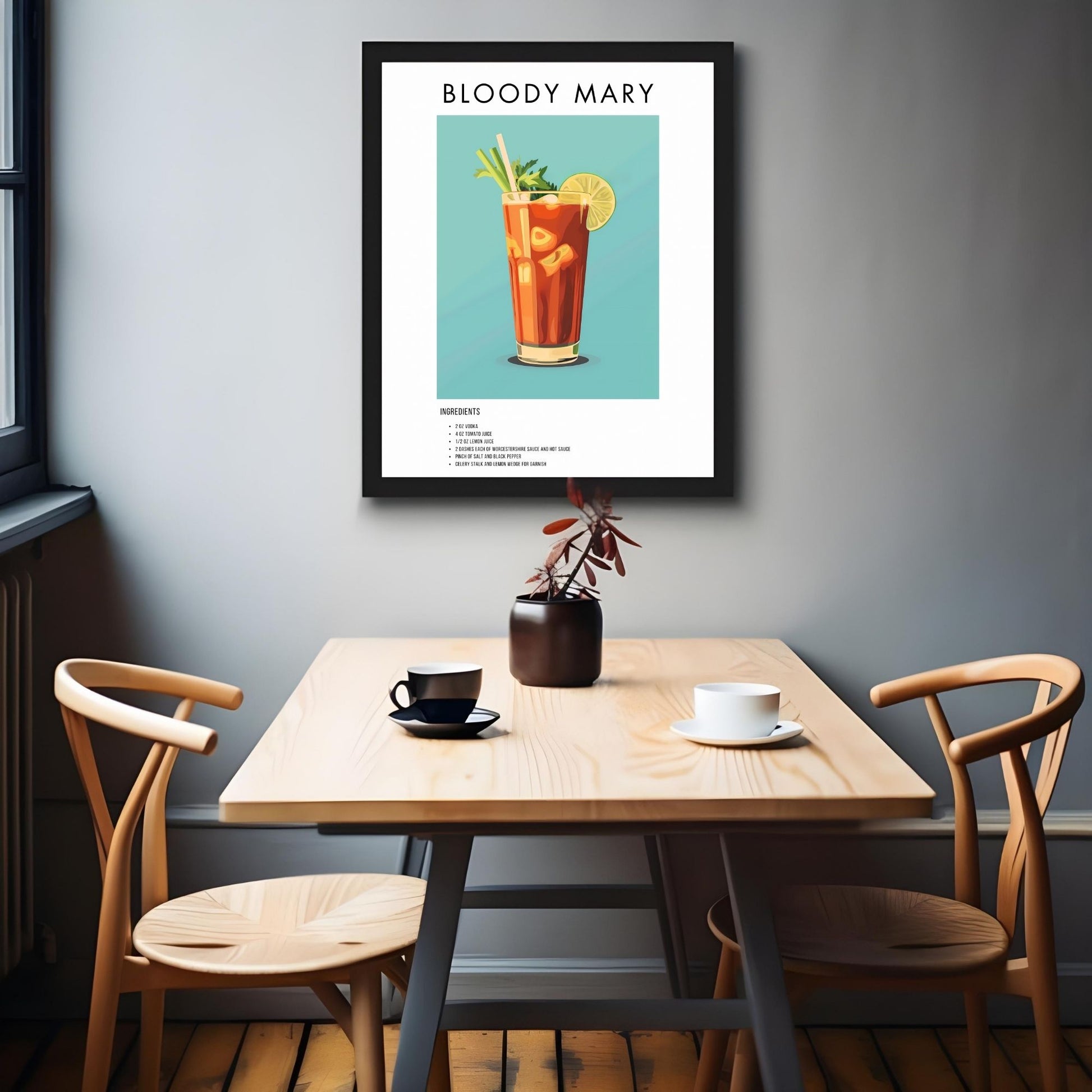 Bloody Mary Retro Cocktail Poster - GroovyGrove