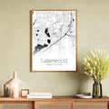 Lakewood Washington City Map Poster - GroovyGrove