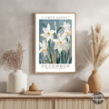 December Birthday Flower Market Poster - GroovyGrove