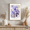 February Birthday Flower Market Poster - GroovyGrove