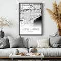 Coral Gables Florida City Map Poster - GroovyGrove