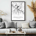 Alexandria Louisiana City Map Poster - GroovyGrove