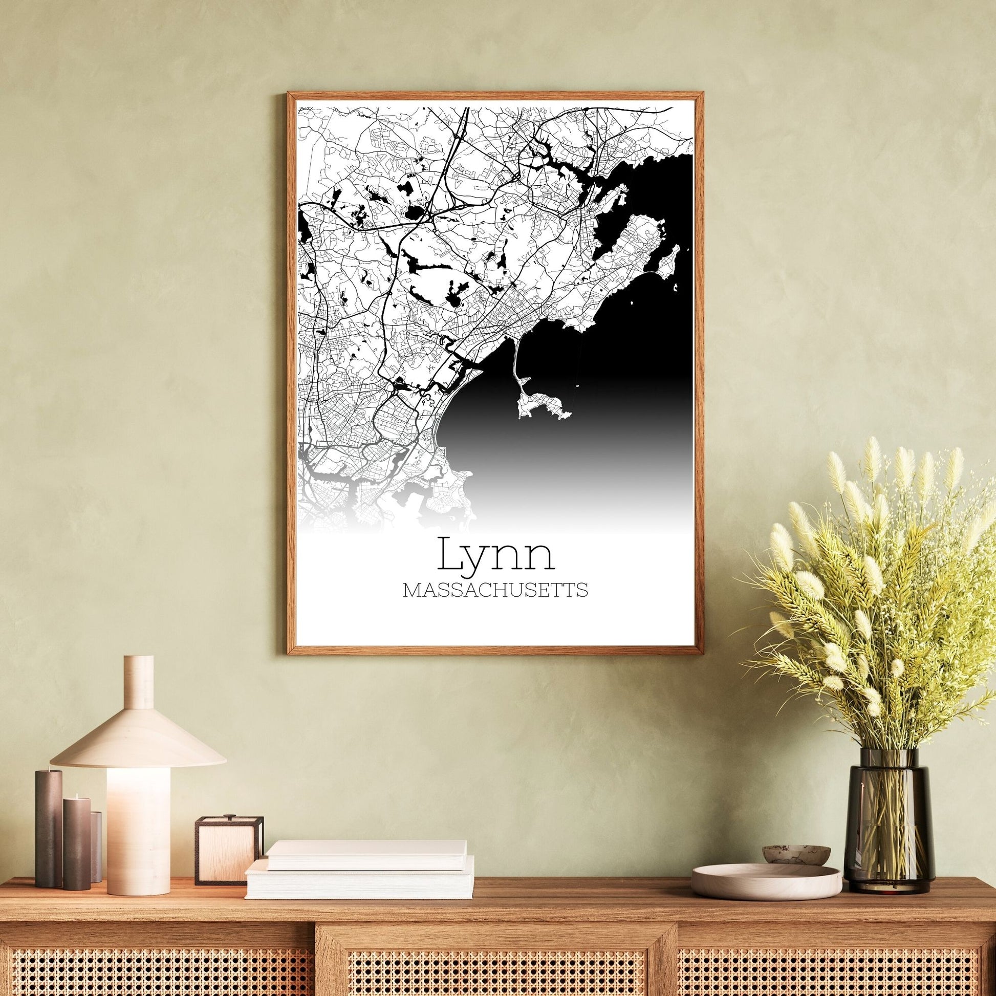 Lynn Massachusetts City Map Poster - GroovyGrove