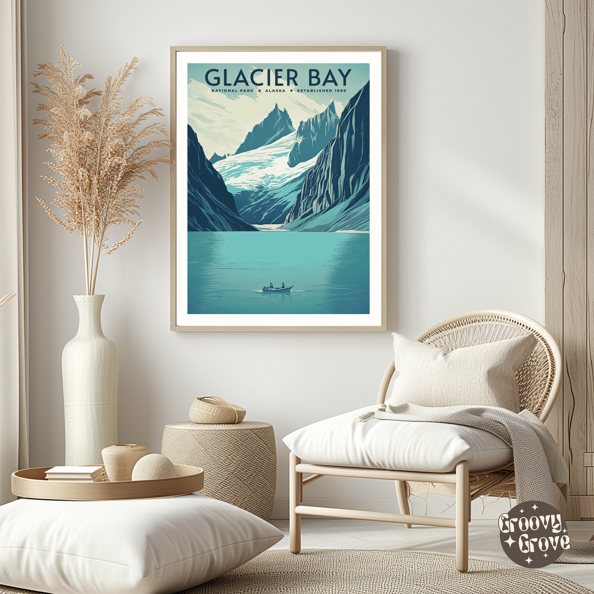 Glacier Bay National Park Vintage Poster - GroovyGrove