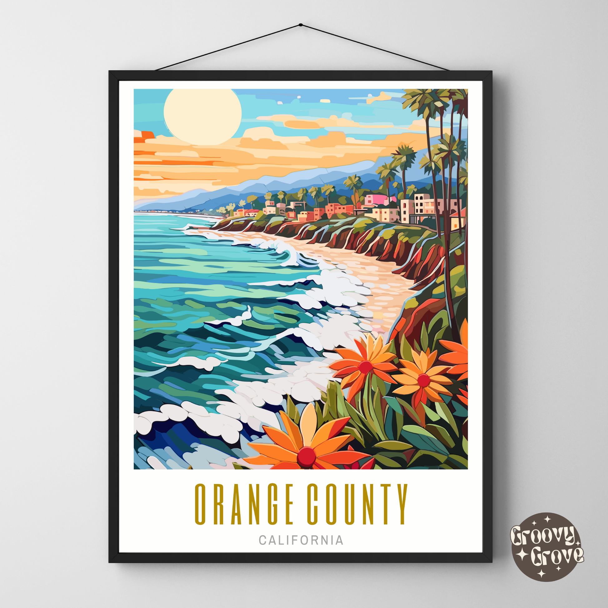 Orange Country California Poster - GroovyGrove