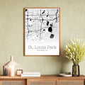 St. Louis Park Minnesota City Map Poster - GroovyGrove