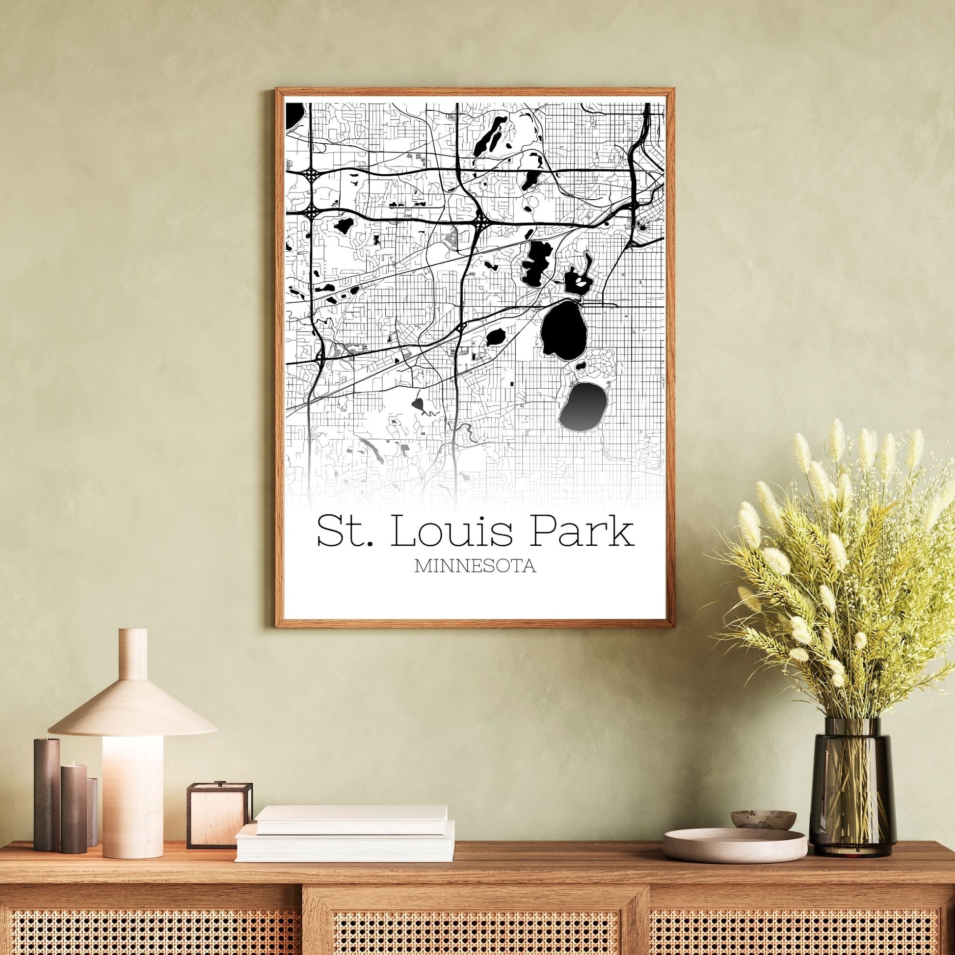 St. Louis Park Minnesota City Map Poster - GroovyGrove