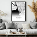 Buffalo New York City Map Poster - GroovyGrove