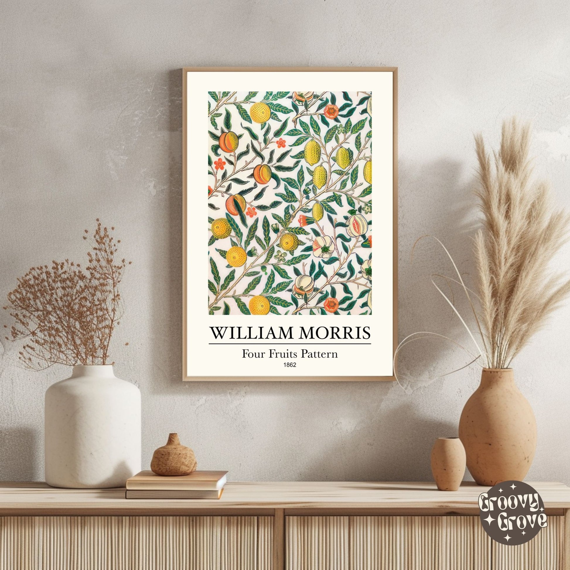 Four Fruits Pattern 1862 William Morris Poster - GroovyGrove