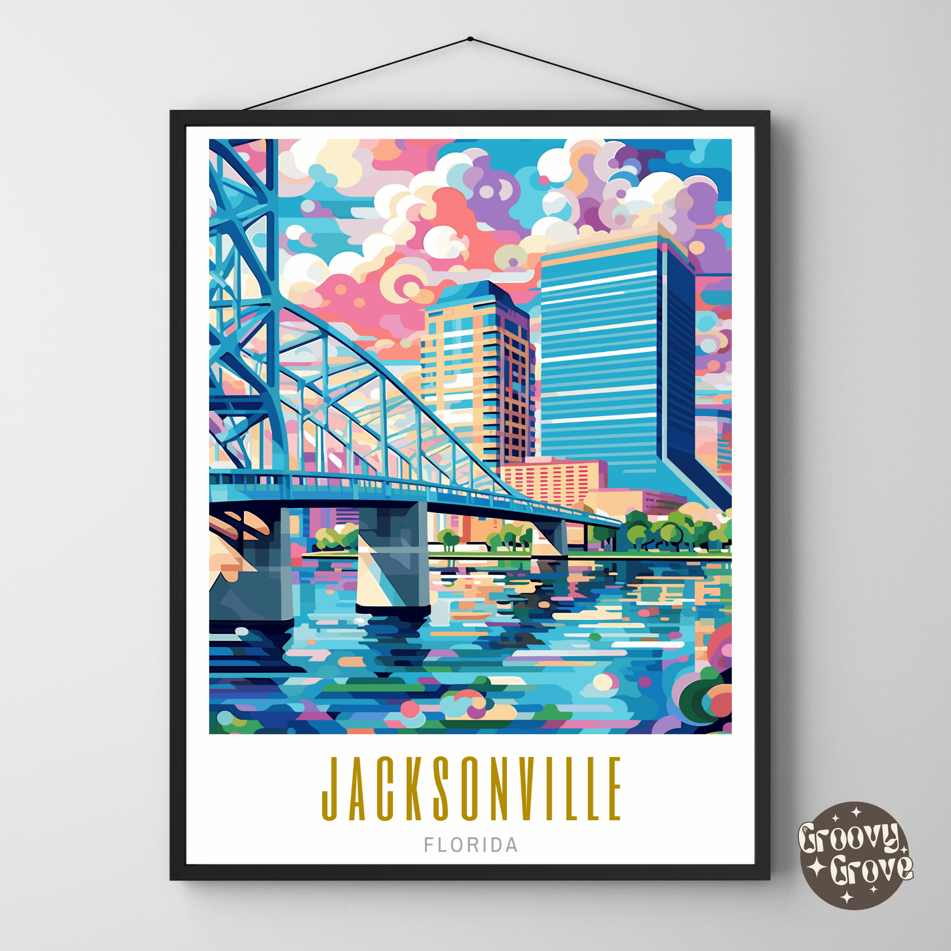 Jacksonville Florida Poster - GroovyGrove