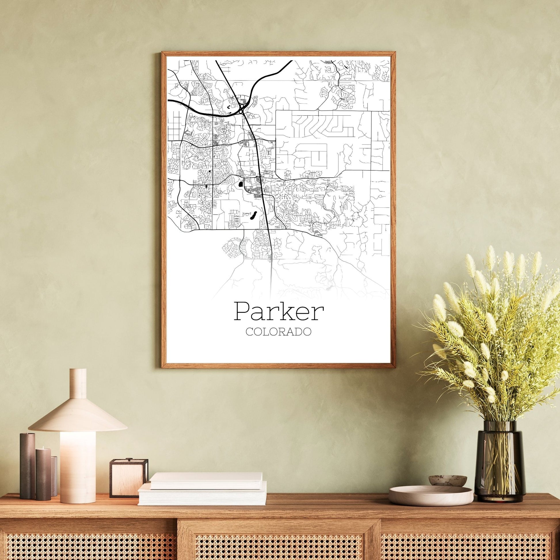 Parker Colorado City Map Poster - GroovyGrove