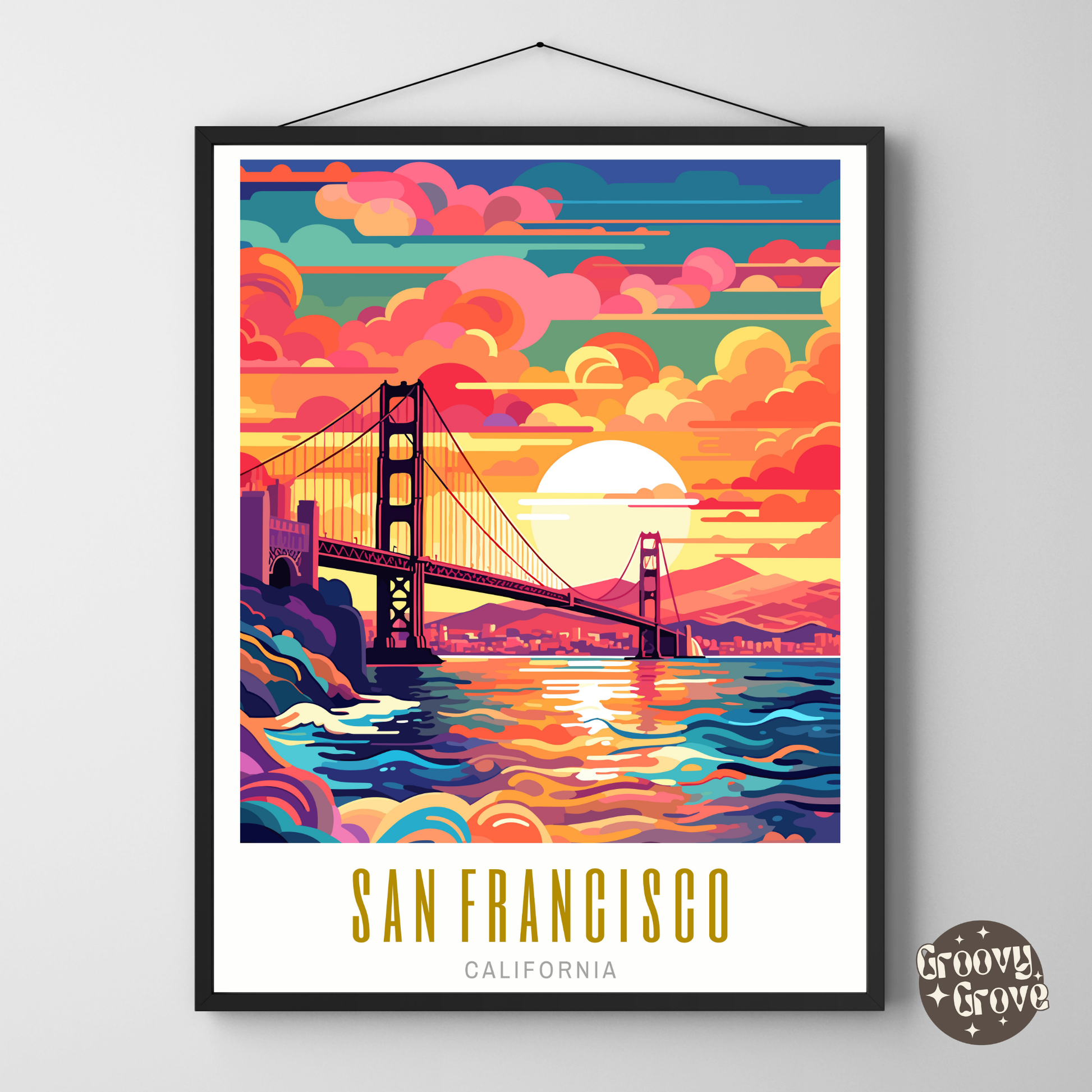 San Francisco California Poster - GroovyGrove