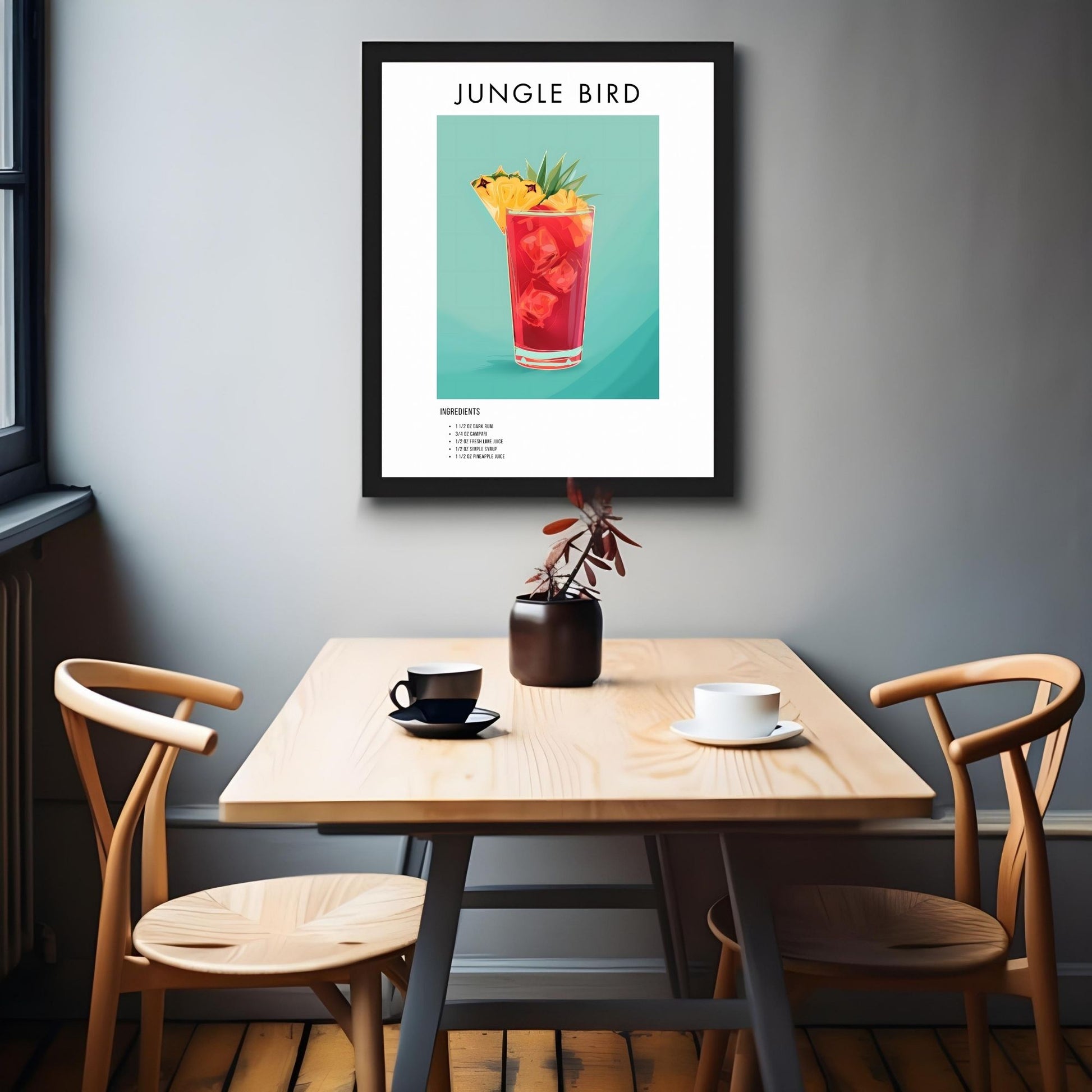 Jungle Bird Retro Cocktail Poster - GroovyGrove