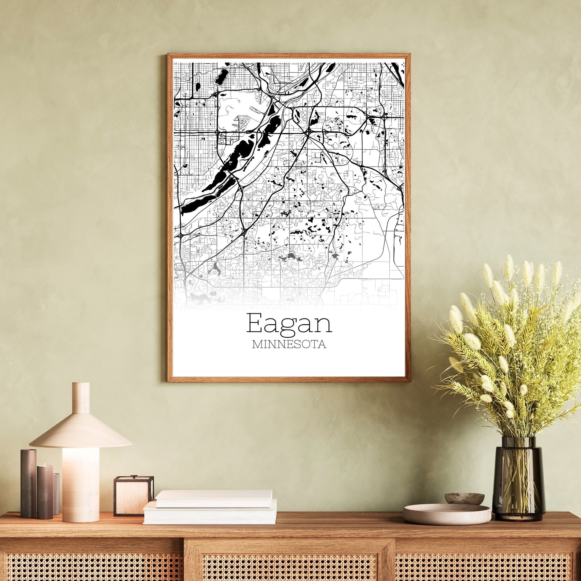 Eagan Minnesota City Map Poster - GroovyGrove