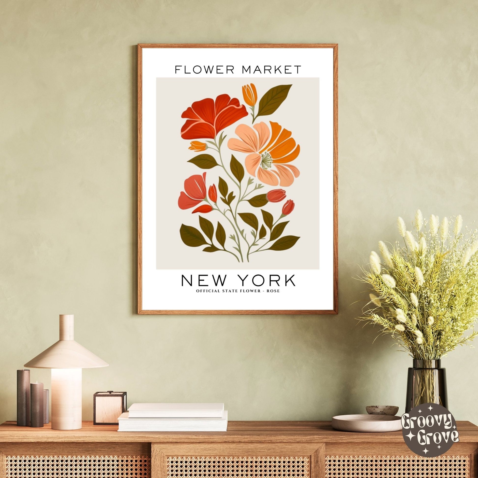 New York Flower Market Poster - GroovyGrove