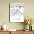 Riverside California City Map Poster - GroovyGrove