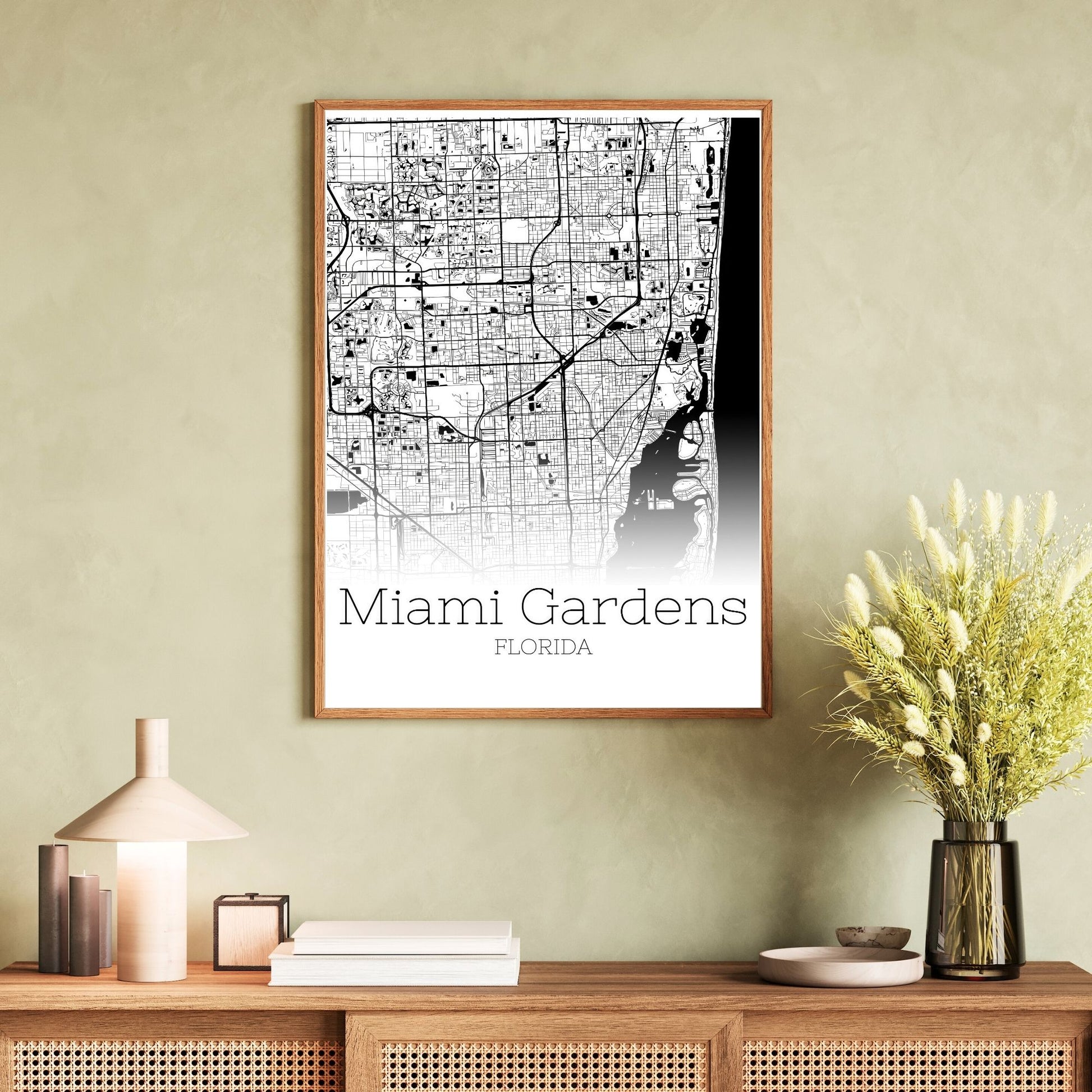 Miami Gardens Florida City Map Poster - GroovyGrove