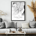 Cutler Bay Florida City Map Poster - GroovyGrove