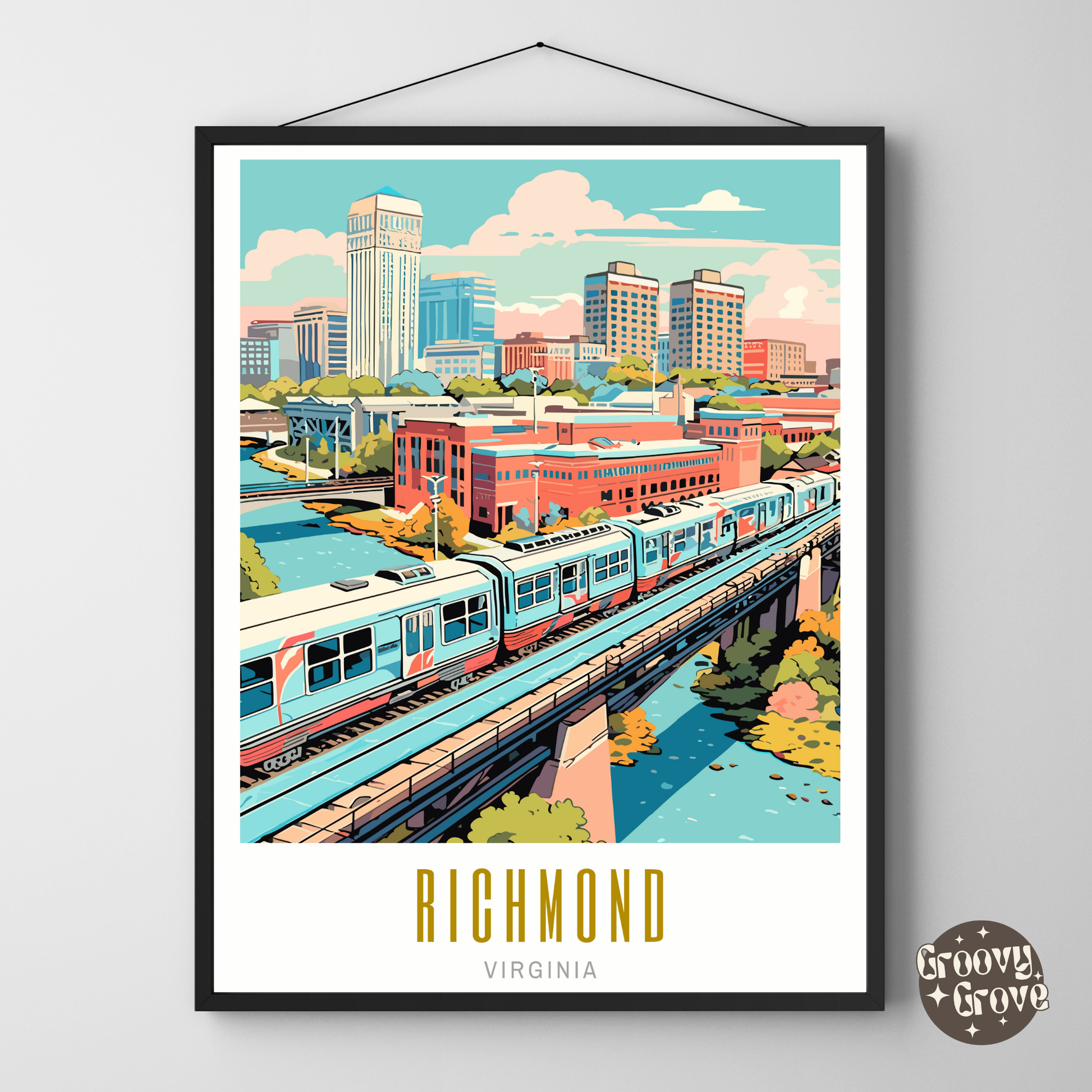 Richmond Virginia Poster - GroovyGrove