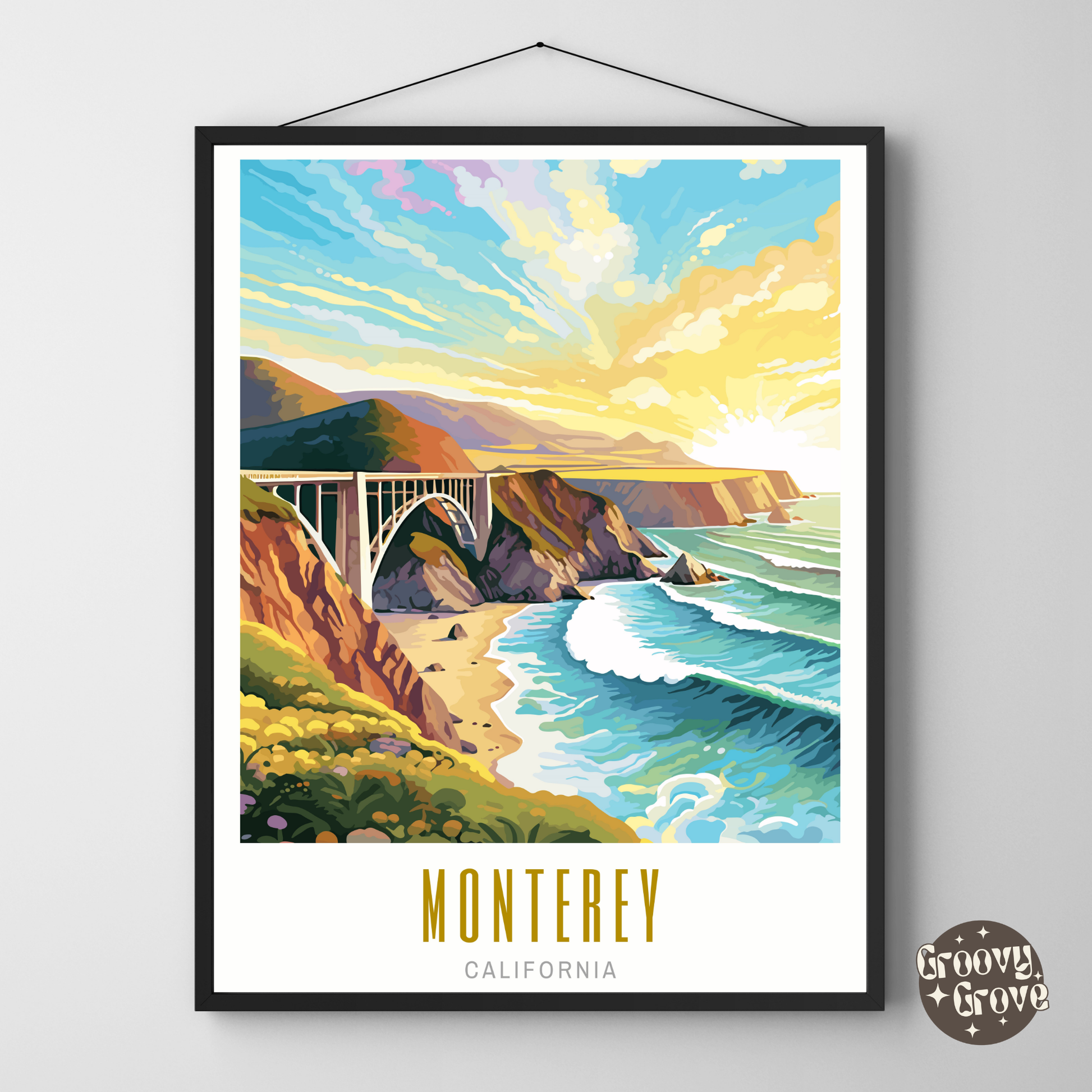 Monterey California Poster - GroovyGrove