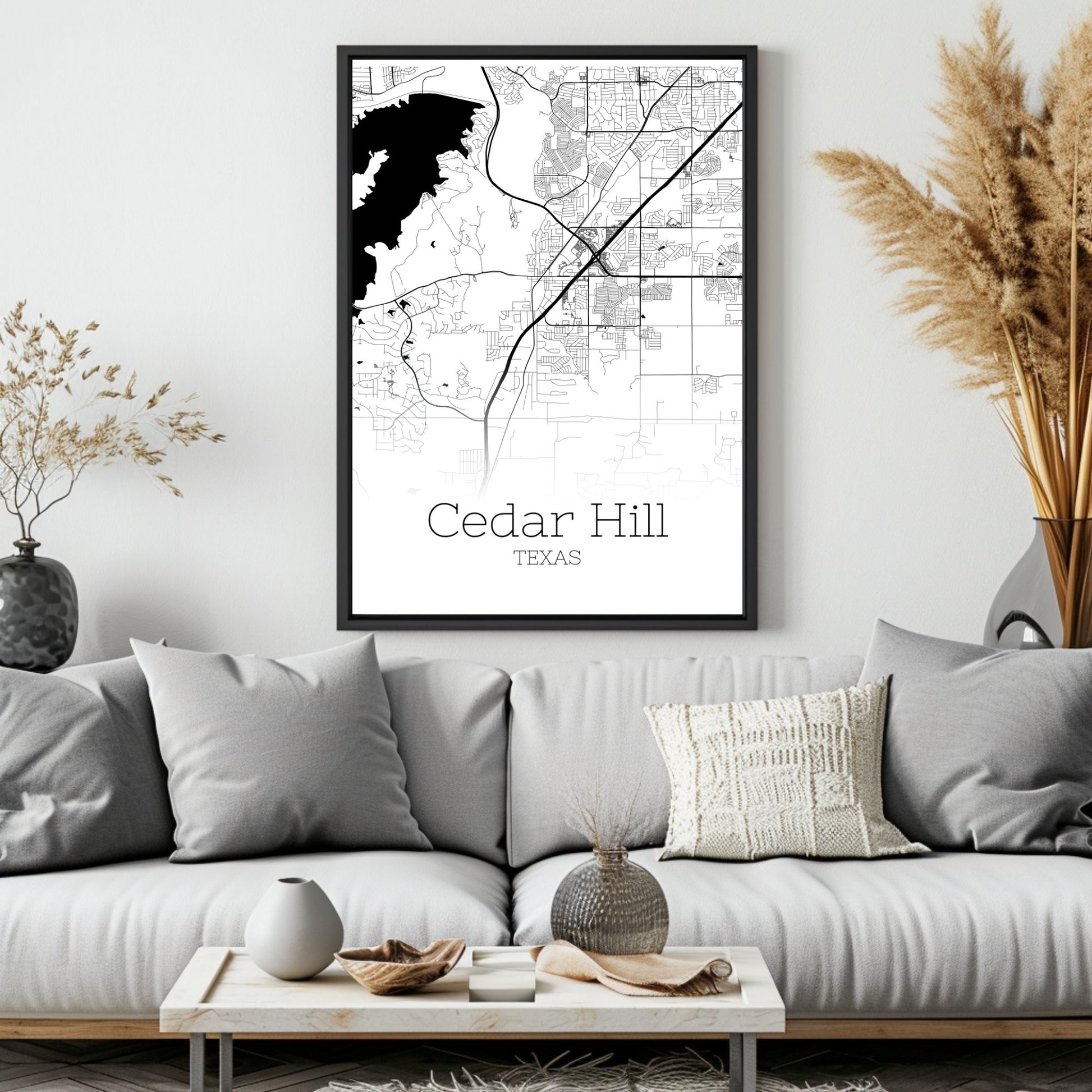 Cedar Hill Texas City Map Poster - GroovyGrove