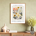 North Carolina Flower Market Poster - GroovyGrove